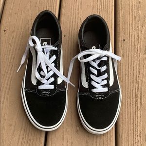 Vans black low suede sneakers